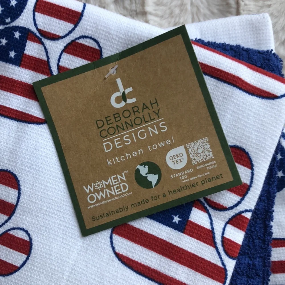 Deborah Connolly Patriotic PAWS Kitchen Towels
